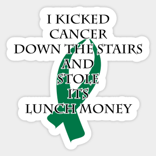 Cancer Bully (Green Ribbon) Sticker